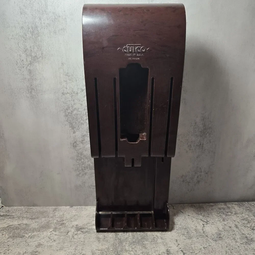 Vintage Cutco Knife Bakelite Draw or Wall Mount Holder Brown Made in USA